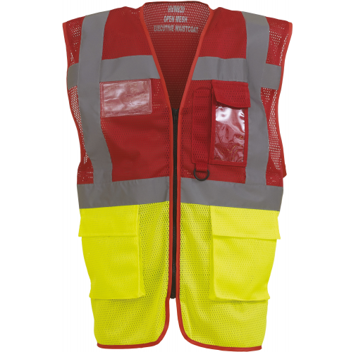 red / hi vis yellow Chaleco Top Cool