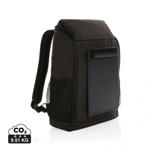 Mochila de lujo Pedro AWARE™ RPET con panel solar de 5W