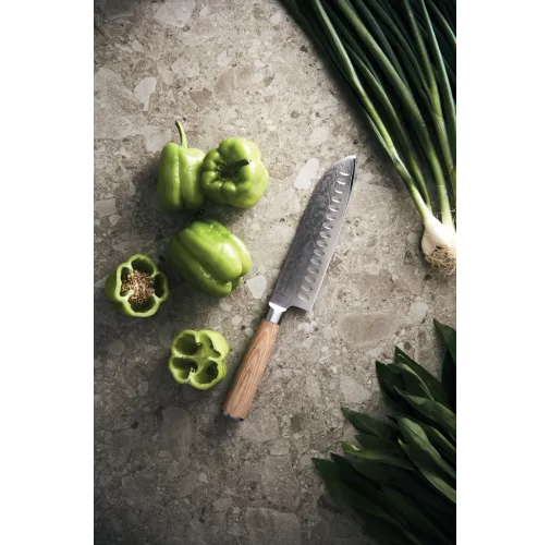 VINGA Cuchillo Hattasan Damascus Santoku