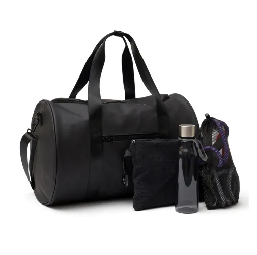 negro VINGA Botella de agaua de vidrio Lean