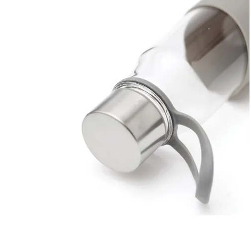 gris VINGA Botella de agaua de vidrio Lean