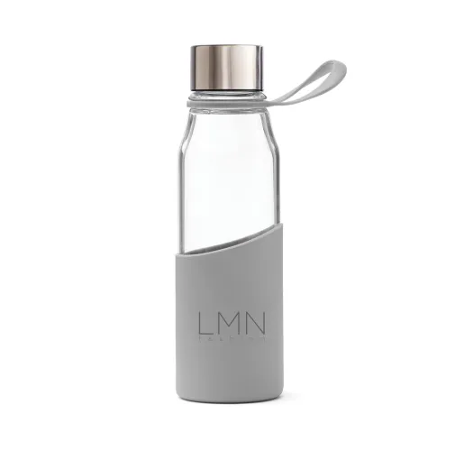 gris VINGA Botella de agaua de vidrio Lean