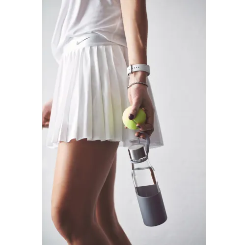 gris VINGA Botella de agaua de vidrio Lean