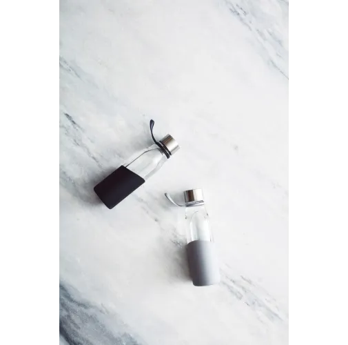 gris VINGA Botella de agaua de vidrio Lean