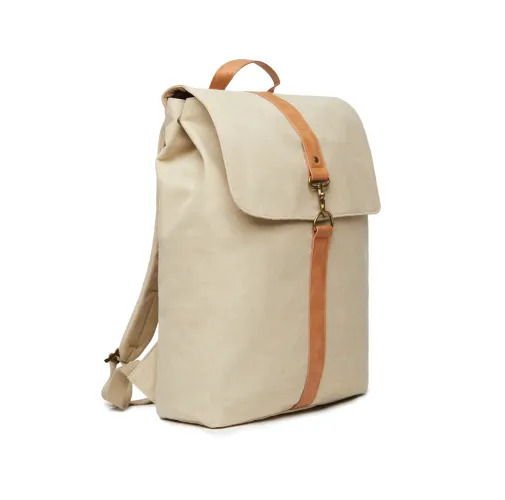 beige VINGA Mochila Bosler GRS lona reciclada