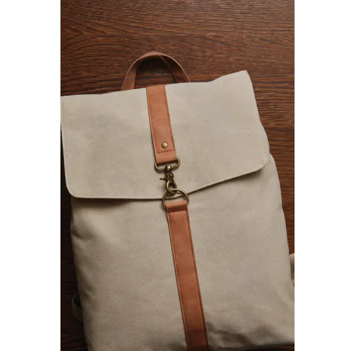 beige VINGA Mochila Bosler GRS lona reciclada