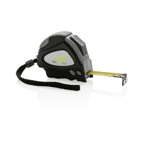 negro Flexómetro auto stop RCS plástico reciclado 3m/16mm