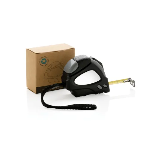 negro Flexómetro auto stop RCS plástico reciclado 3m/16mm