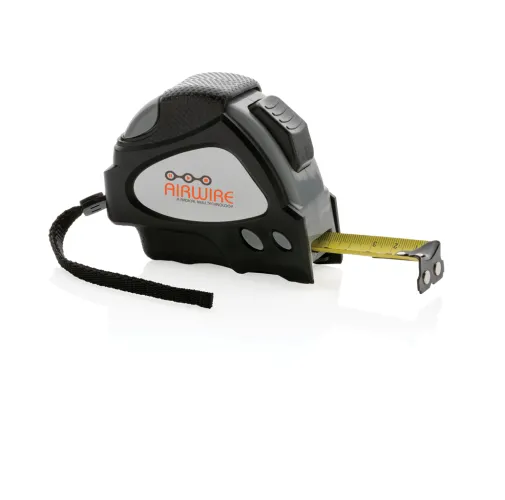 negro Flexómetro auto stop RCS plástico reciclado 8M/25mm