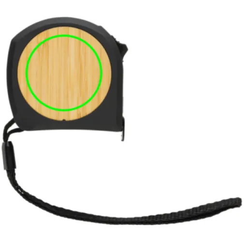 negro Flexómetro de bambú de plástico reciclado RCS 5M/19mm