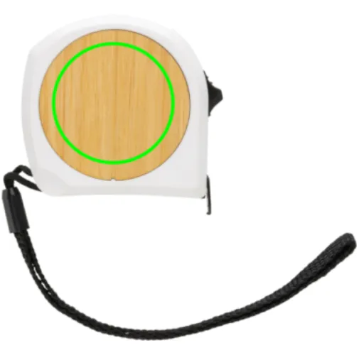 blanco Flexómetro de bambú de plástico reciclado RCS 5M/19mm