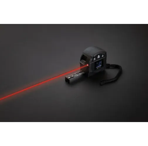 negro Flexómetro Gear X de 5M con láser de 30M