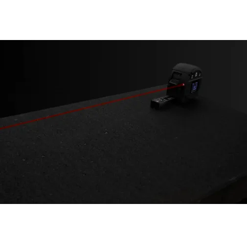 negro Flexómetro Gear X de 5M con láser de 30M