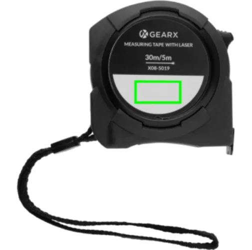 negro Flexómetro Gear X de 5M con láser de 30M