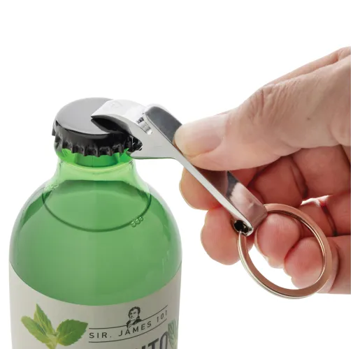 Llavero abridor botellas de aleación de zinc reciclado RCS