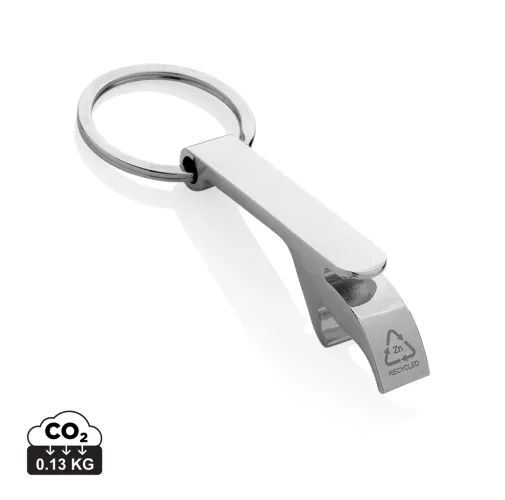 LLAVERO ABRIDOR BOTELLAS DE ALEACIÓN DE ZINC RECICLADO RCS