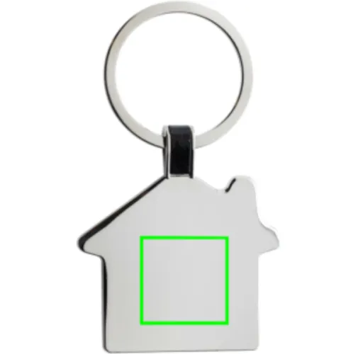 Llavero casa de aleación de zinc reciclado RCS