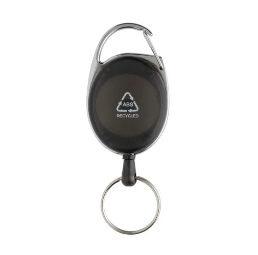 negro Llavero con clip alargable de ABS reciclado RCS