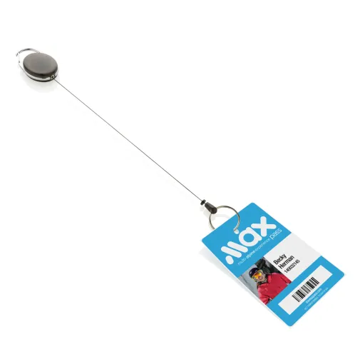 negro Llavero con clip alargable de ABS reciclado RCS