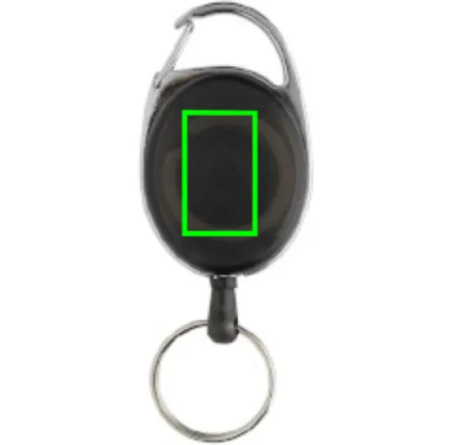 negro Llavero con clip alargable de ABS reciclado RCS