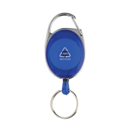 azul Llavero con clip alargable de ABS reciclado RCS