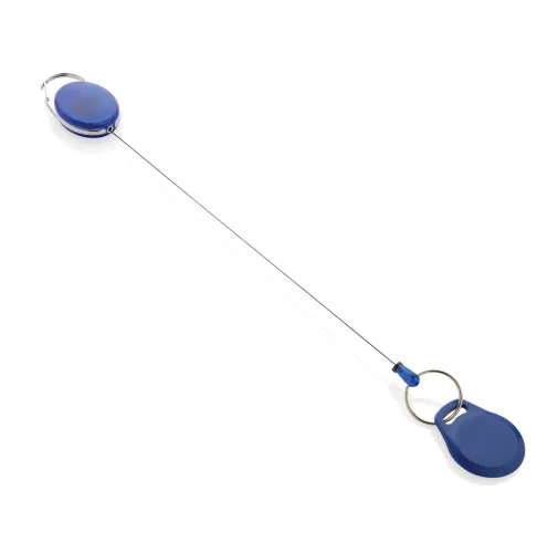 azul Llavero con clip alargable de ABS reciclado RCS