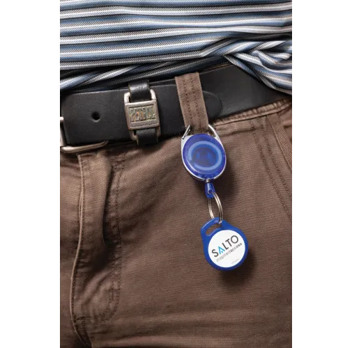 azul Llavero con clip alargable de ABS reciclado RCS