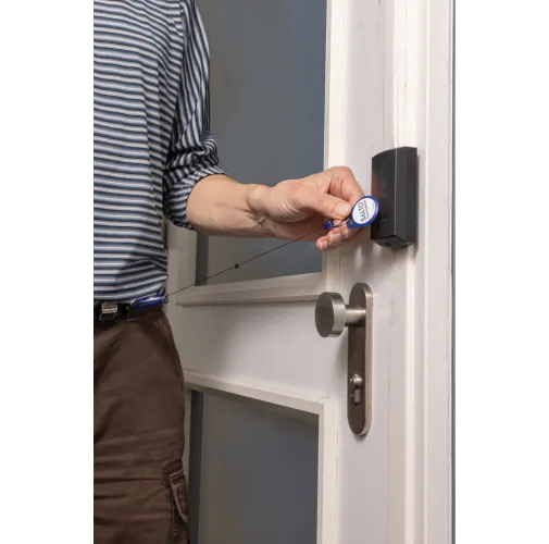 azul Llavero con clip alargable de ABS reciclado RCS