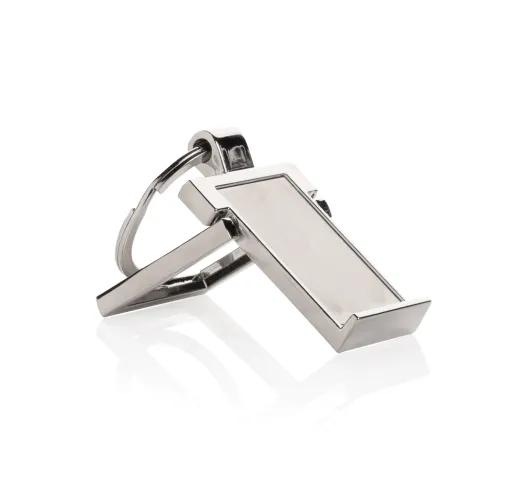 Llavero-soporte para teléfono de aleación de zinc reciclado