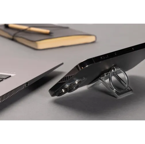 Llavero-soporte para teléfono de aleación de zinc reciclado