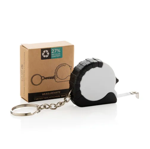 Llavero con cinta de 1m de ABS reciclado MeasureMate RCS