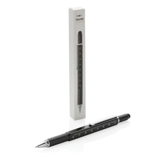 Bolígrafo herramienta 5 en 1