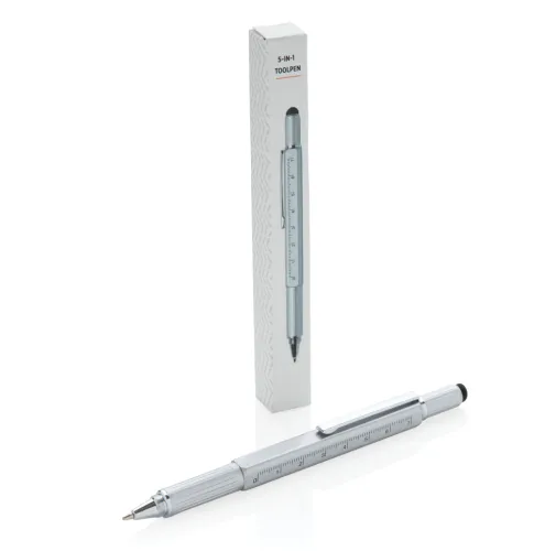 Bolígrafo herramienta 5 en 1