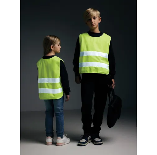 Chaleco seguridad PET reciclado GRS 7-12 años