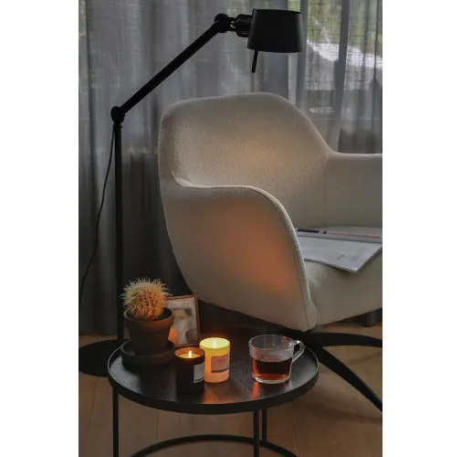 blanco Vela Ukiyo perfumada pequeña en vaso