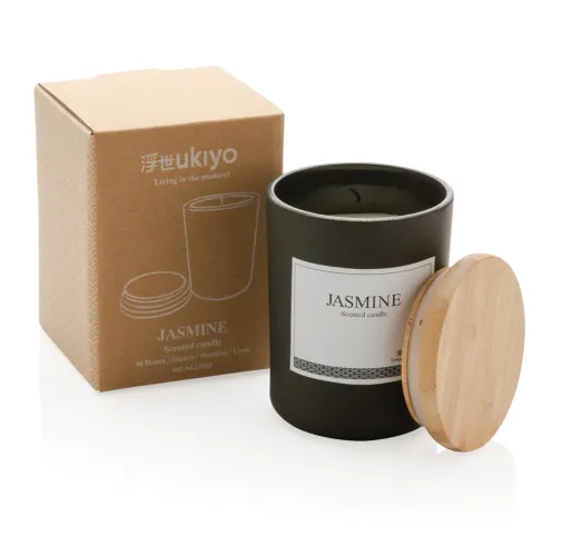 Vela perfumada Ukiyo deluxe con tapa de bambú
