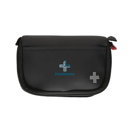 negro Estuche de primeros auxilios RCS de nobuk reciclado y PU