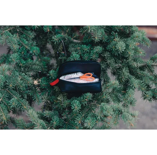 negro Estuche de primeros auxilios RCS de nobuk reciclado y PU