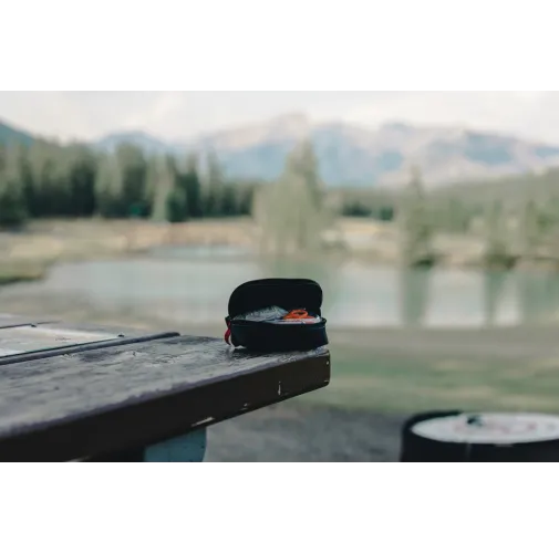 negro Estuche de primeros auxilios RCS de nobuk reciclado y PU