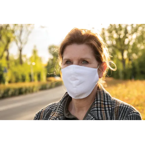 Mascarilla de algodón reutilizable de 2 capas