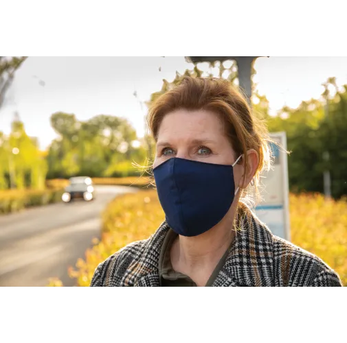 Mascarilla de algodón reutilizable de 2 capas