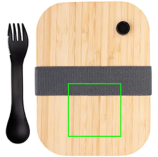 Fiambrera de vidrio con tapa de bambú