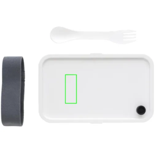 blanco Fiambrera PP con cubiertos