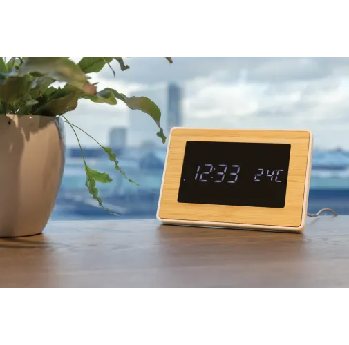 Reloj Utah RCS Rplastic bambú LED