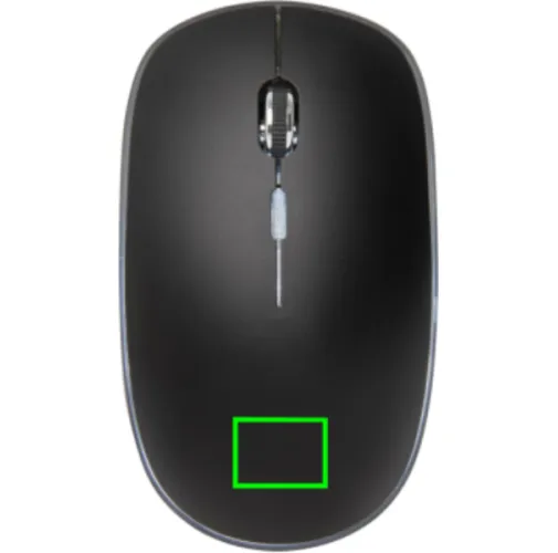 negro Ratón inalámbrico logo iluminado