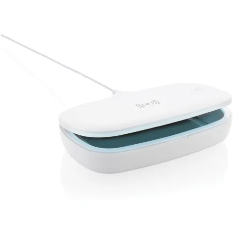 Caja esterilizadora UV-C con cargador inalámbrico de 5W