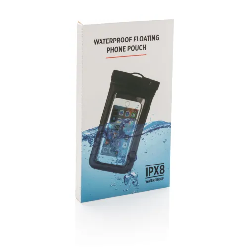 negro Estuche para teléfono impermeable IPX8 flotante