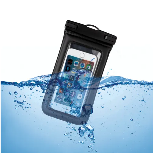 negro Estuche para teléfono impermeable IPX8 flotante