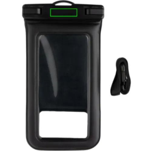 negro Estuche para teléfono impermeable IPX8 flotante