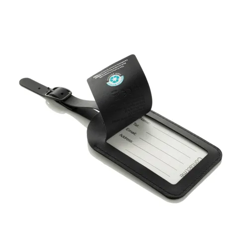 negro Etiqueta equipaje Globefind RCS rPolyester con seguimiento